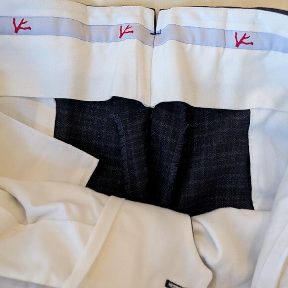 NWOT Isaia Napoli Blue Black Check 3-Piece Suit Vest Notch Lapel EU52R US42R - Picture 13 of 15